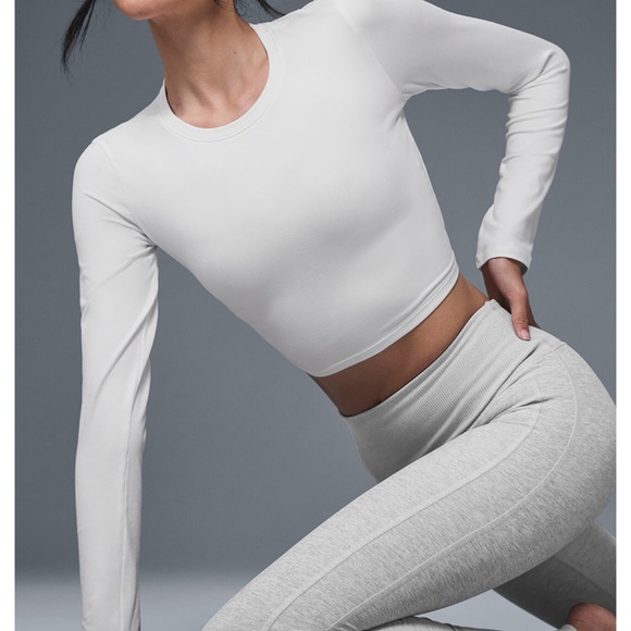 ALO Yoga Tops - Alosoft Crop Finesse Long Sleeve